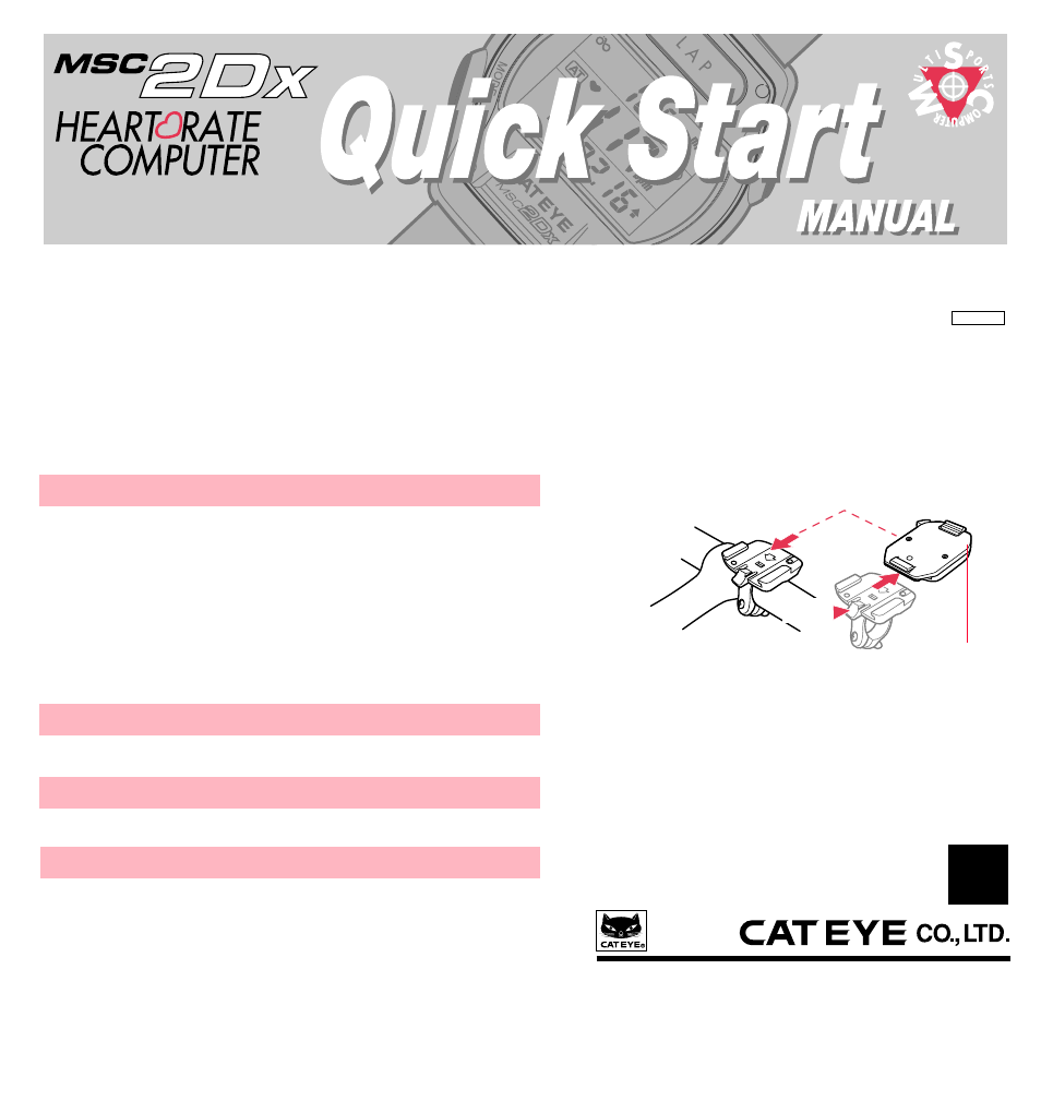 CatEye MSC-2Dx User Manual | 8 pages