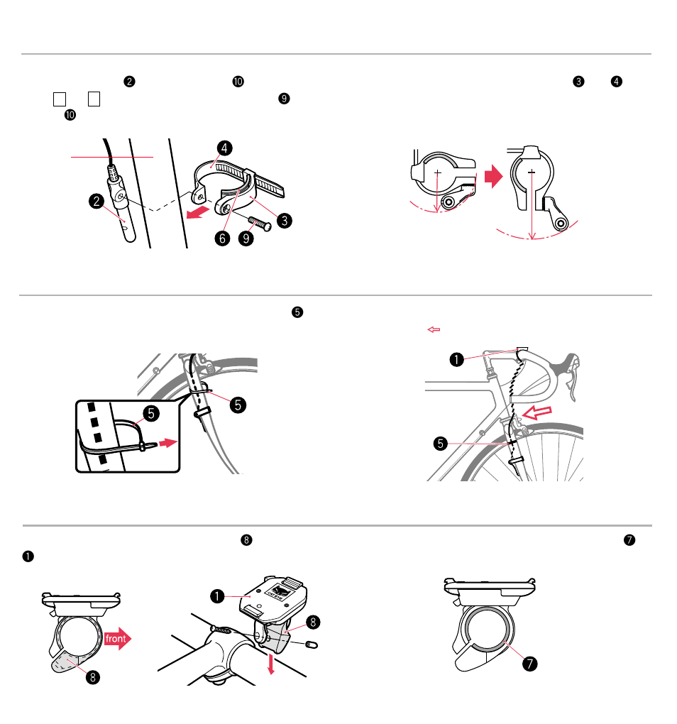 Speed sensor wire, Bracket | CatEye MSC-2Dx User Manual | Page 3 / 8