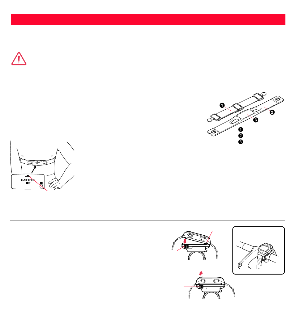 Chestbelt heart rate sensor, Mainunit | CatEye MSC-2Dx User Manual | Page 4 / 8