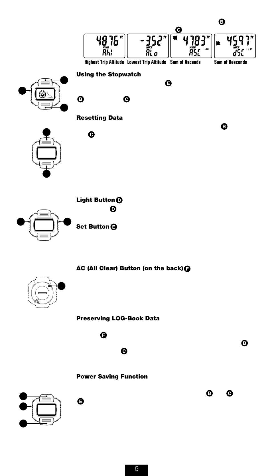 CatEye AT-110 [Altimeter] User Manual | Page 6 / 16