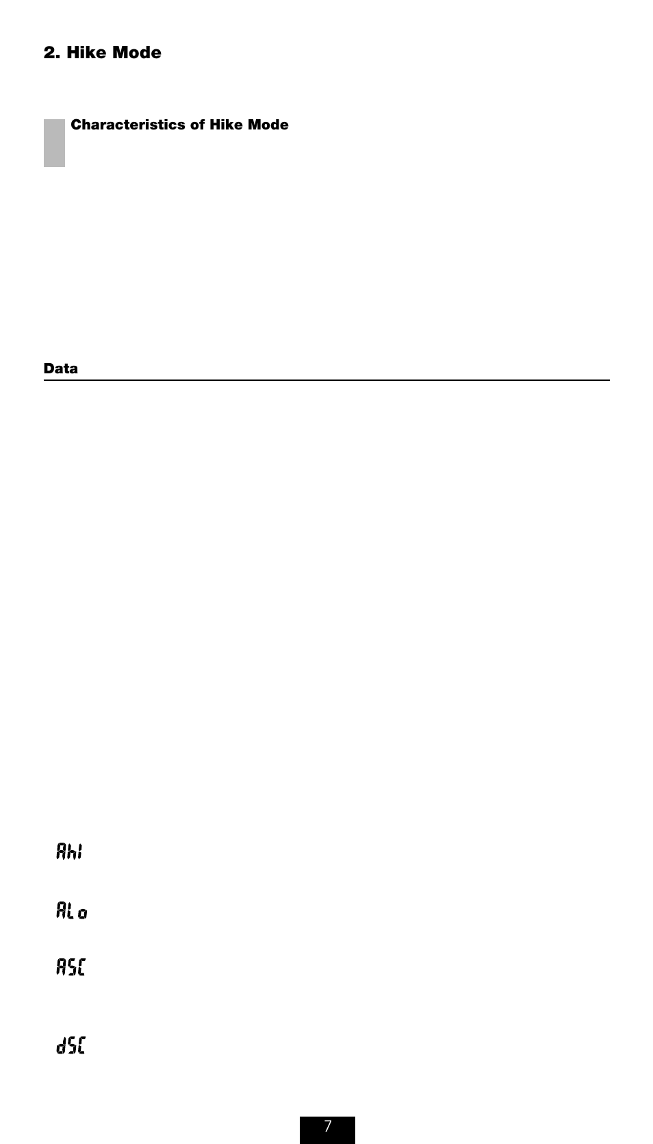 Hike mode | CatEye AT-110 [Altimeter] User Manual | Page 8 / 16