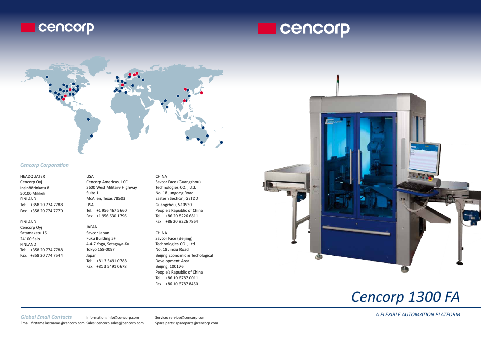 Cencorp 1300 FA – FINAL ASSEMBLY PLATFORM User Manual | 2 pages