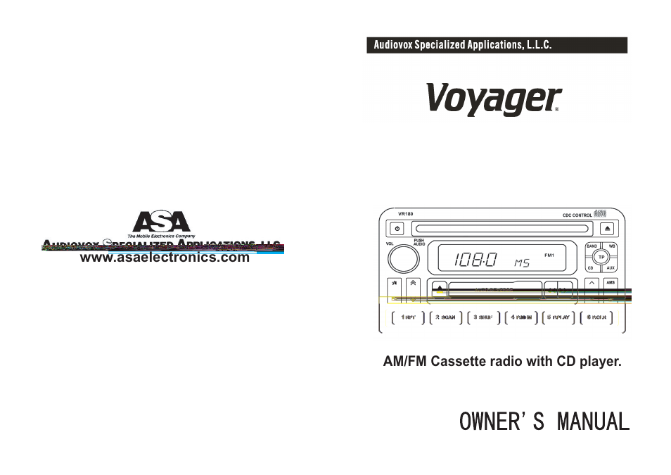 Audiovox VR180 User Manual | 10 pages