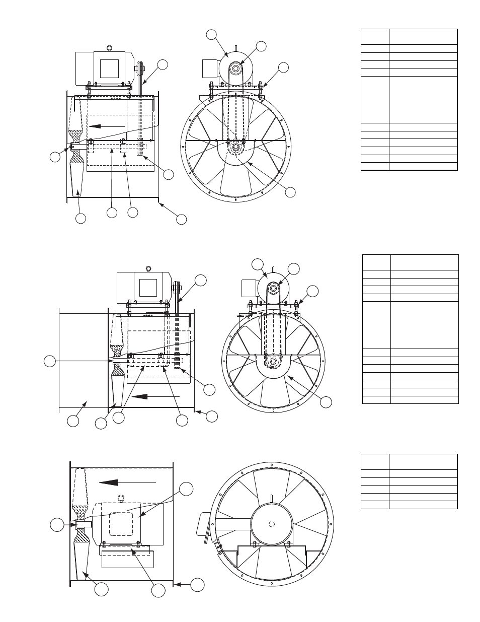 Afd-c parts list, Afbv parts list, Afb parts list | COOK AVA User Manual | Page 11 / 12