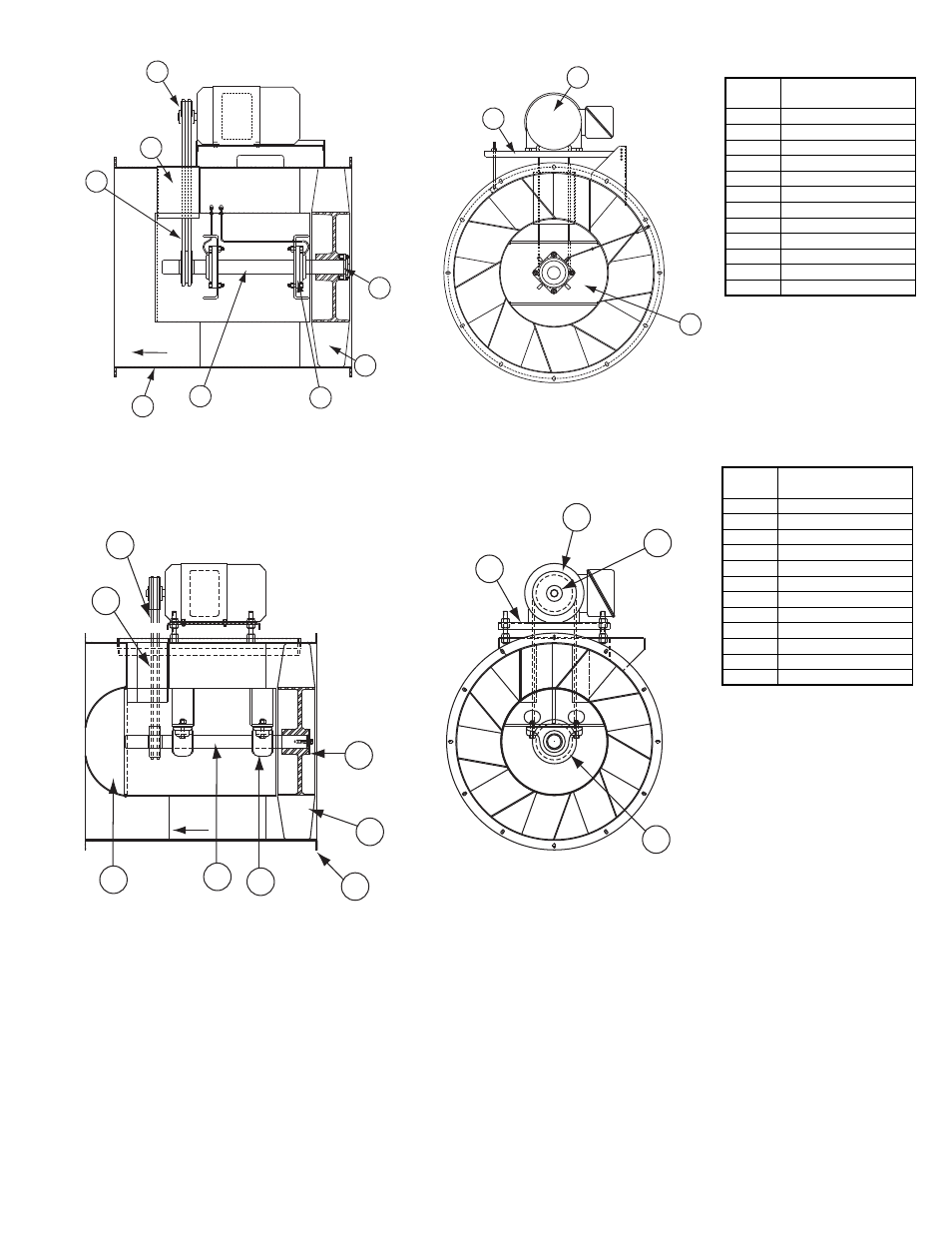 Vab parts list, Vahb parts list | COOK AVA User Manual | Page 9 / 12
