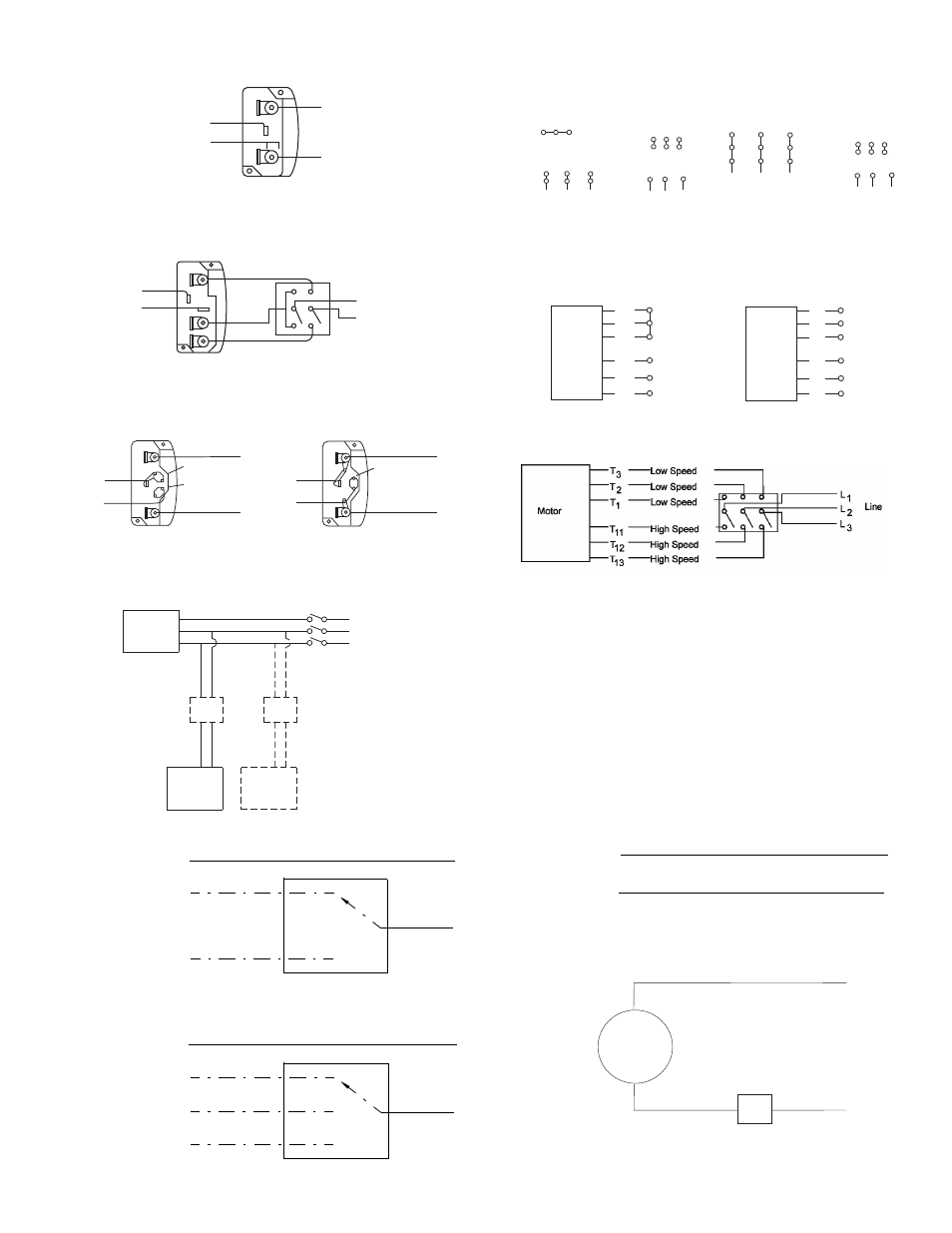 Wiring diagrams, Single speed, single phase motor, Typical damper motor schematic | Kspd 98 and 99 series | COOK KSP User Manual | Page 3 / 8