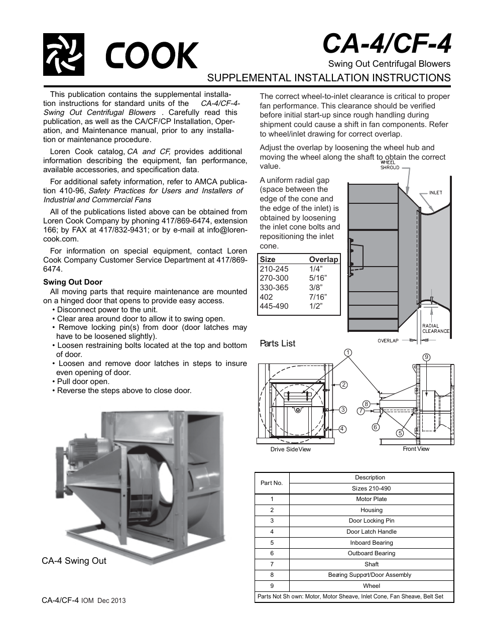 COOK CF-4 User Manual | 1 page