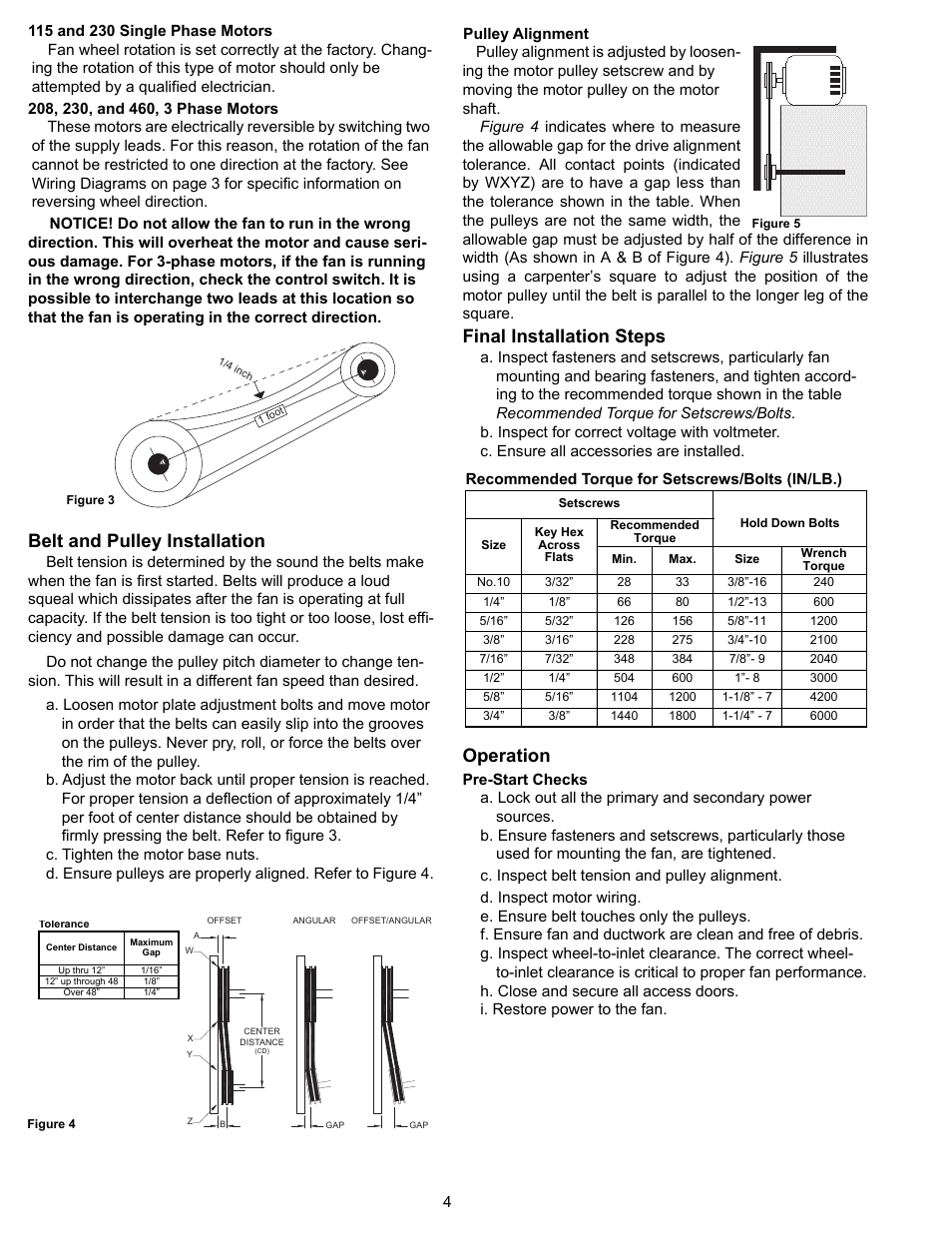 Pulley, Final step, Operation | Belt and pulley installation, Final installation steps | COOK CFS User Manual | Page 4 / 8