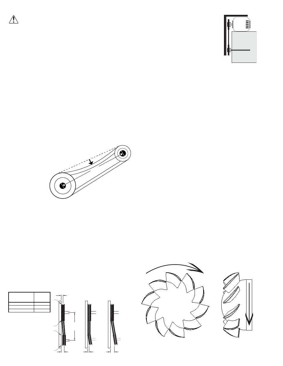 Wiring, Belt and pulley, Wheel rotation | Wiring installation, Belt and pulley installation | COOK CV User Manual | Page 2 / 8