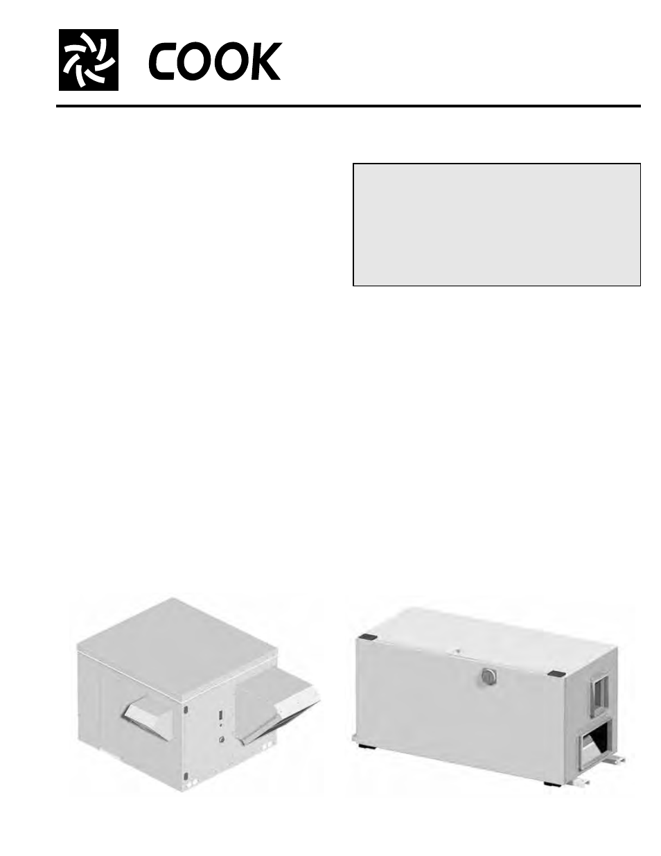 COOK ERV User Manual | 16 pages