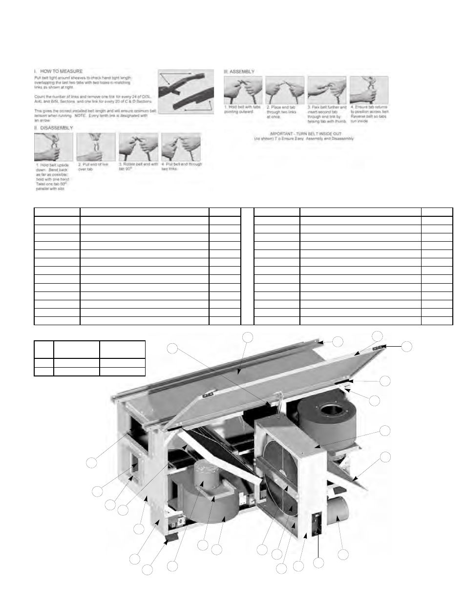 Link belt information | COOK ERV User Manual | Page 13 / 16
