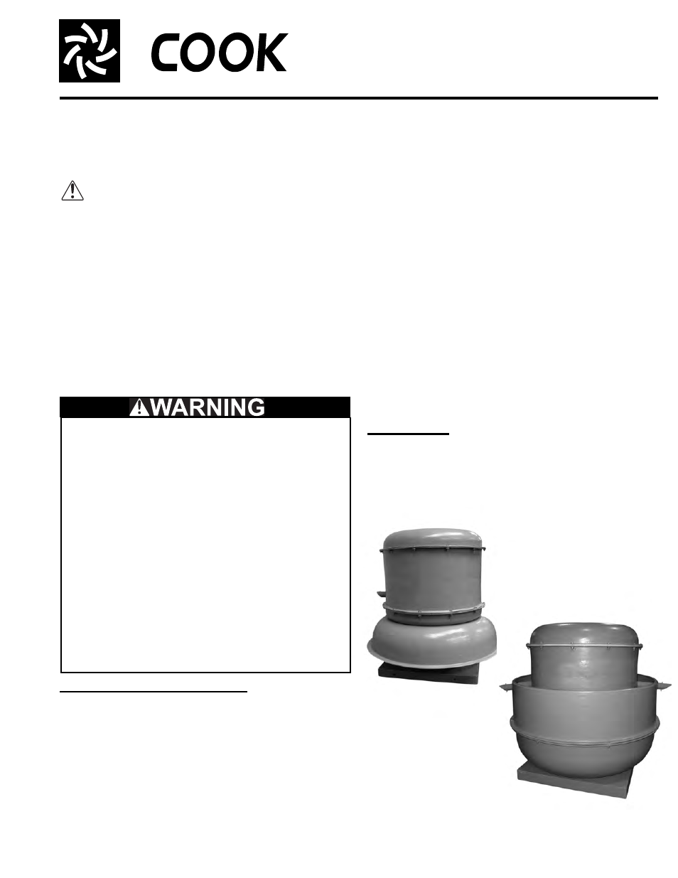 COOK FCRU User Manual | 6 pages