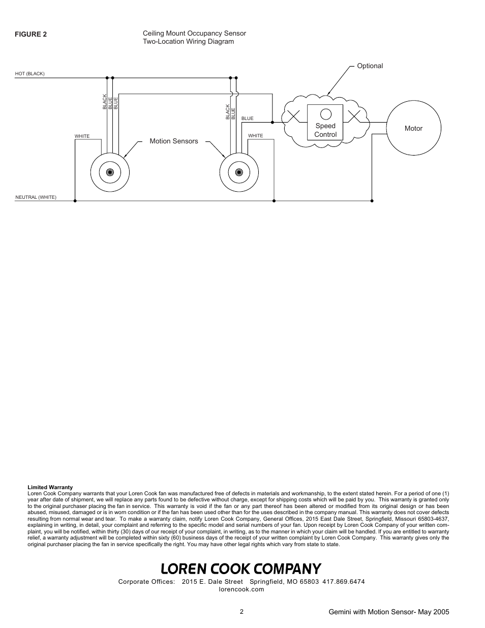 COOK Gemini with Motion Sensor User Manual | Page 2 / 2