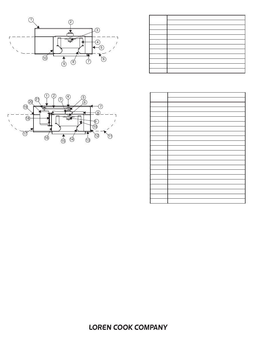 Lpd parts list, Lpb parts list | COOK Lo-Pro User Manual | Page 8 / 8