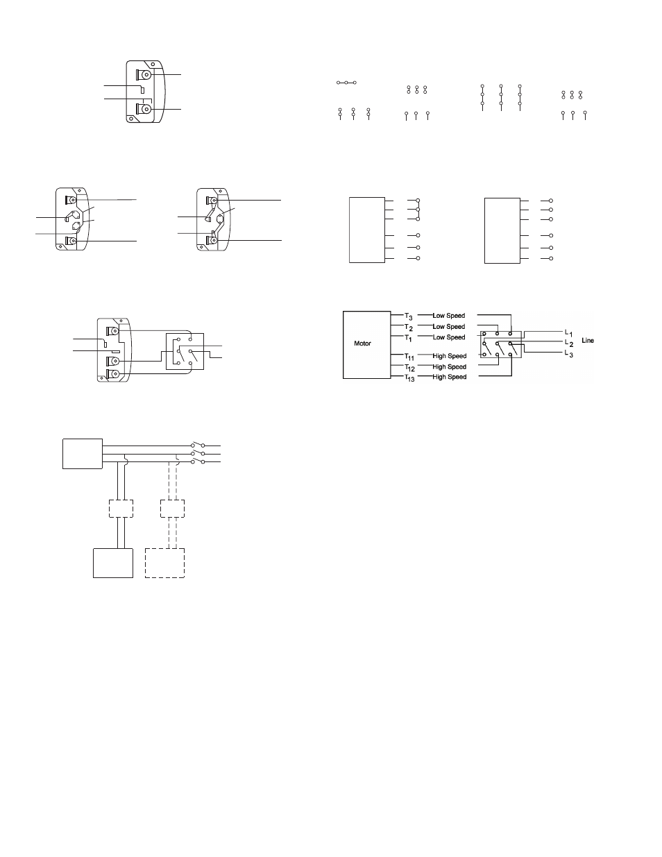 Wiring diagrams, Maintenance, Single speed, single phase motor | Typical damper motor schematic | COOK Propeller Inline User Manual | Page 4 / 8