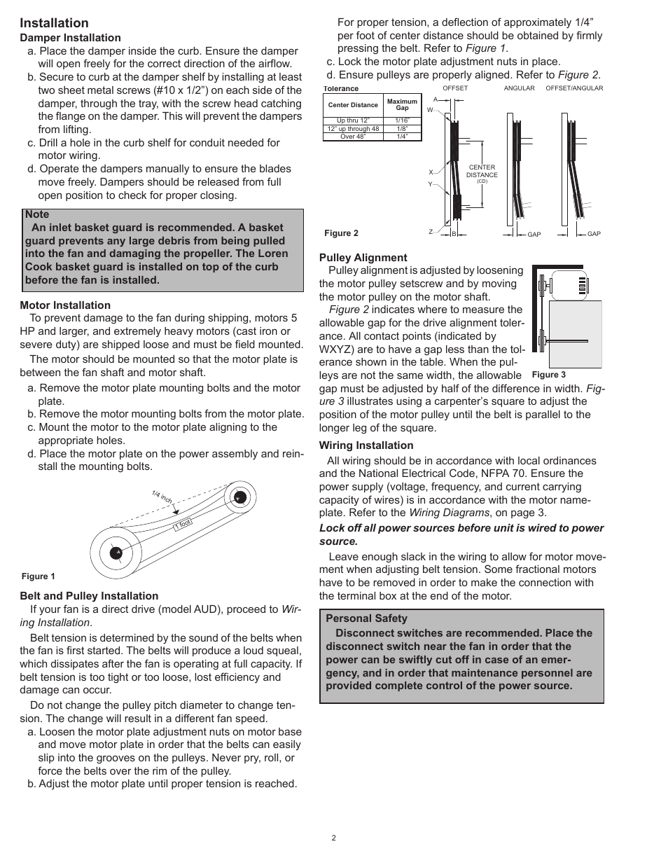 Installation | COOK Propeller Upblast User Manual | Page 2 / 8