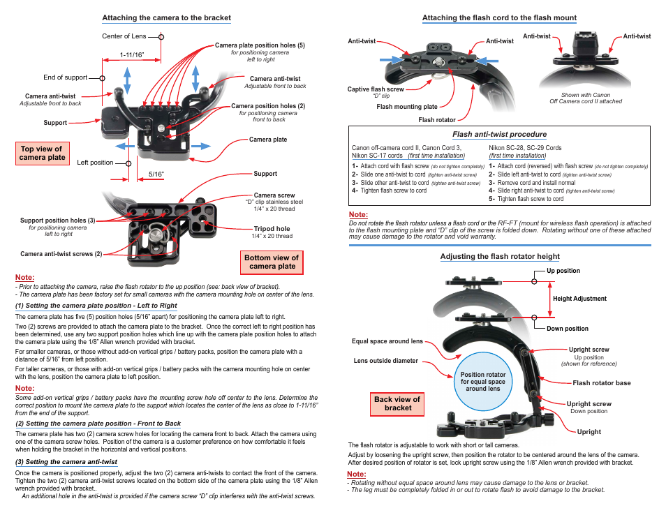 Custom Brackets RF-PRO (Rapid Fire) User Manual | Page 2 / 2
