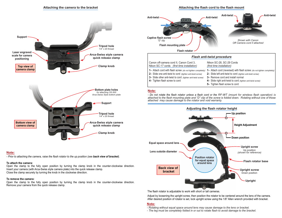 Custom Brackets RF-PRO AS (Rapid Fire) User Manual | Page 2 / 2