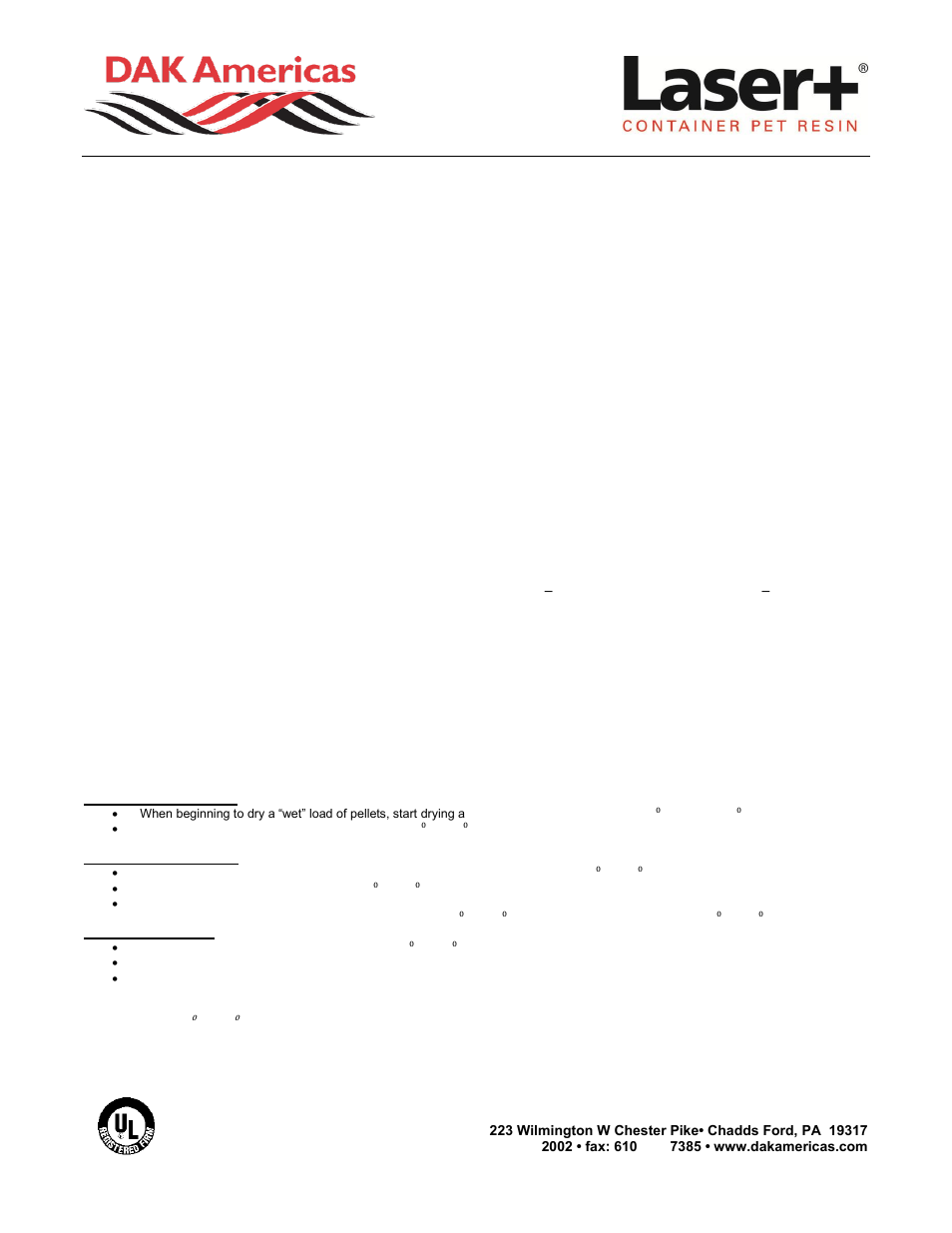Laser | DAK Americas Laser+ 7000 User Manual | Page 2 / 2