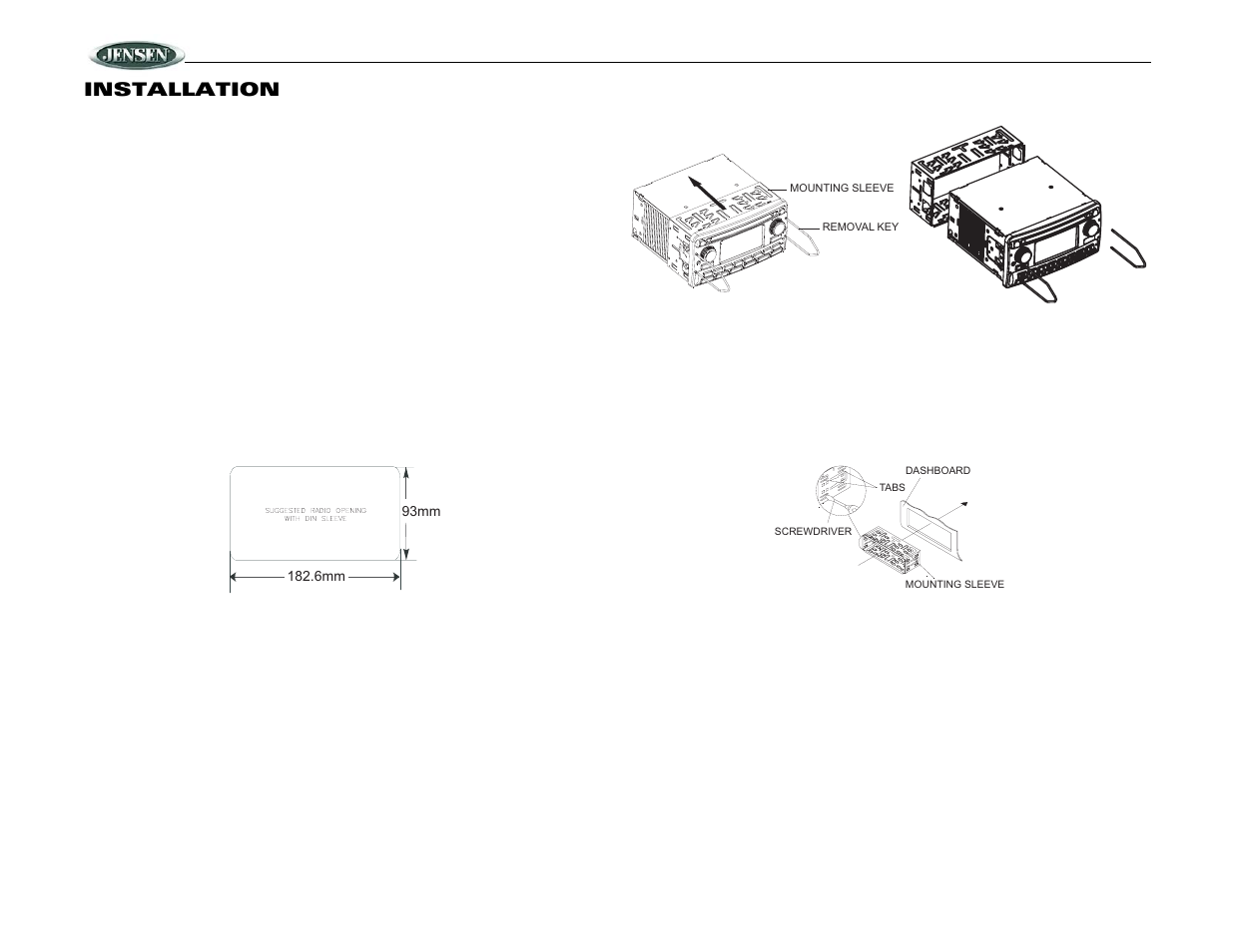 Vr182, Installation | ASA Electronics VR182 User Manual | Page 4 / 16