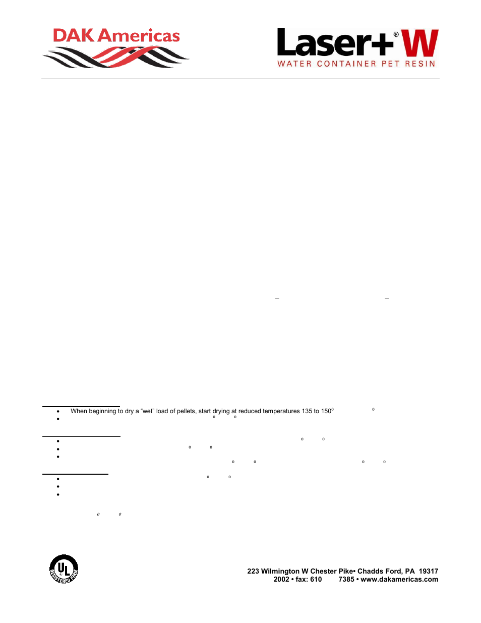 Laser | DAK Americas Laser+ W 4000 K42A User Manual | Page 2 / 2