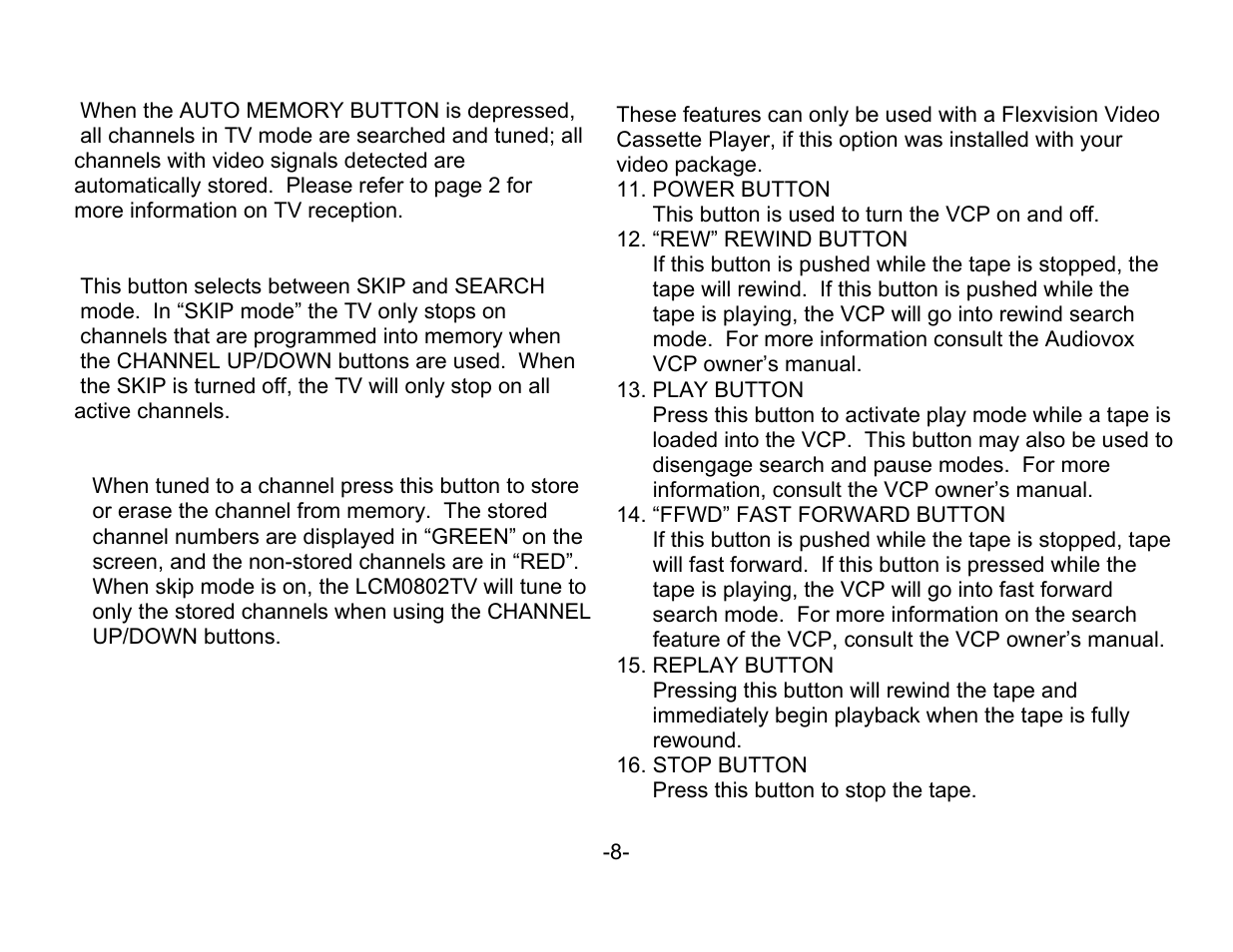 ASA Electronics 856 User Manual | Page 8 / 17
