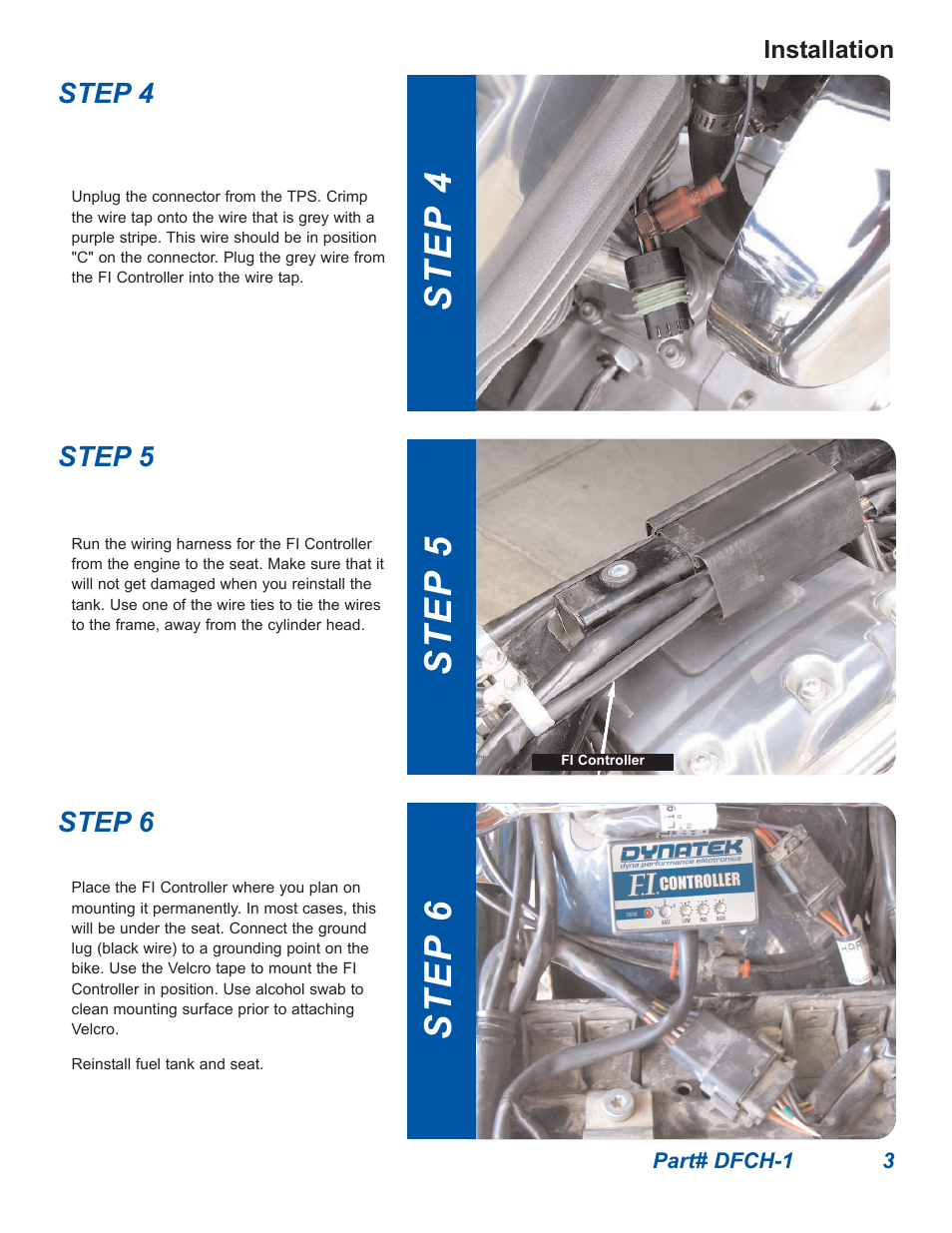 Step 4 step 6 step 5 | Dynatek 1997-1998 Harley-Davidson Evo Touring Models User Manual | Page 3 / 4