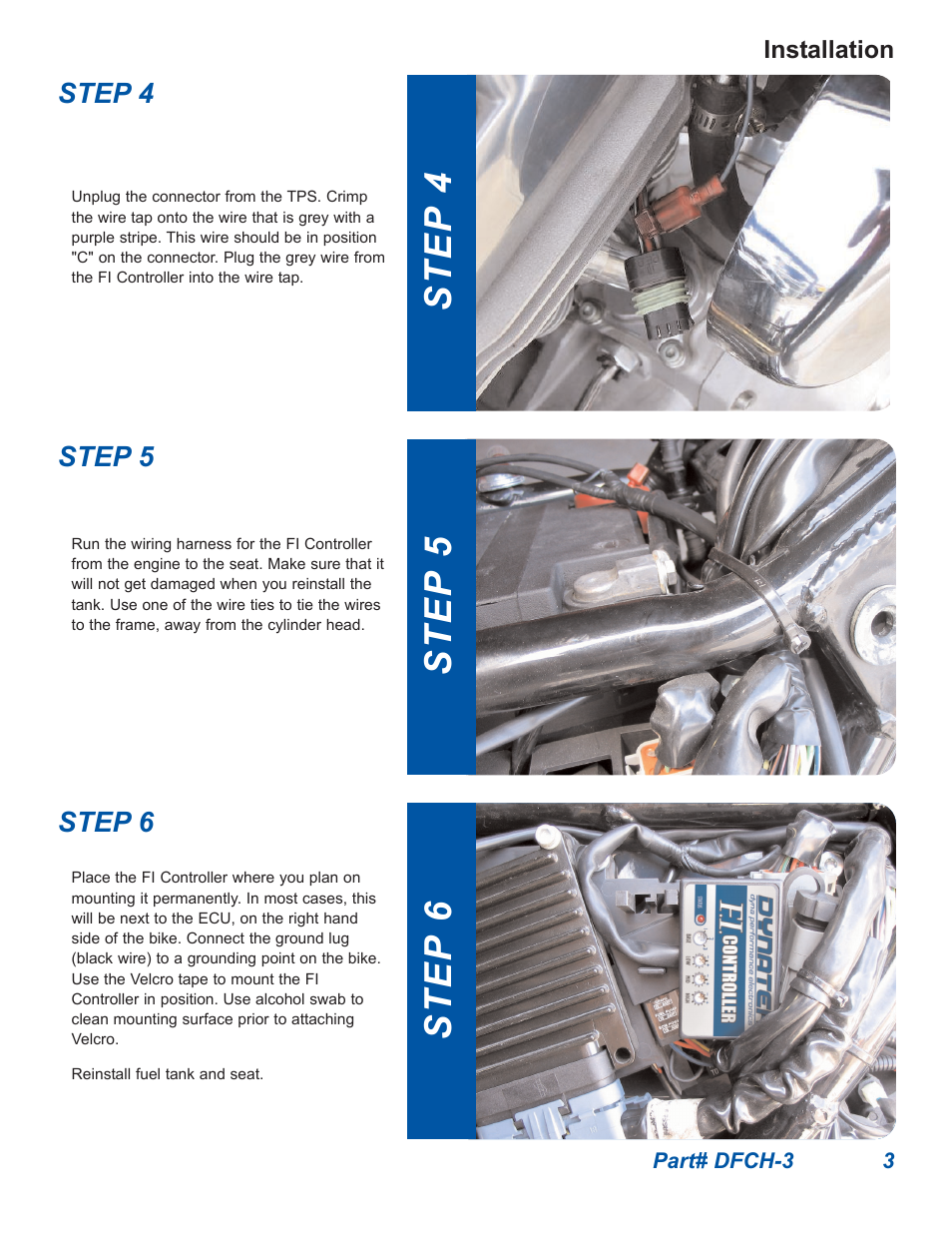 Step 4 step 6 step 5 | Dynatek 2002-2005 Harley-Davidson Twin Cam Touring Models User Manual | Page 3 / 4