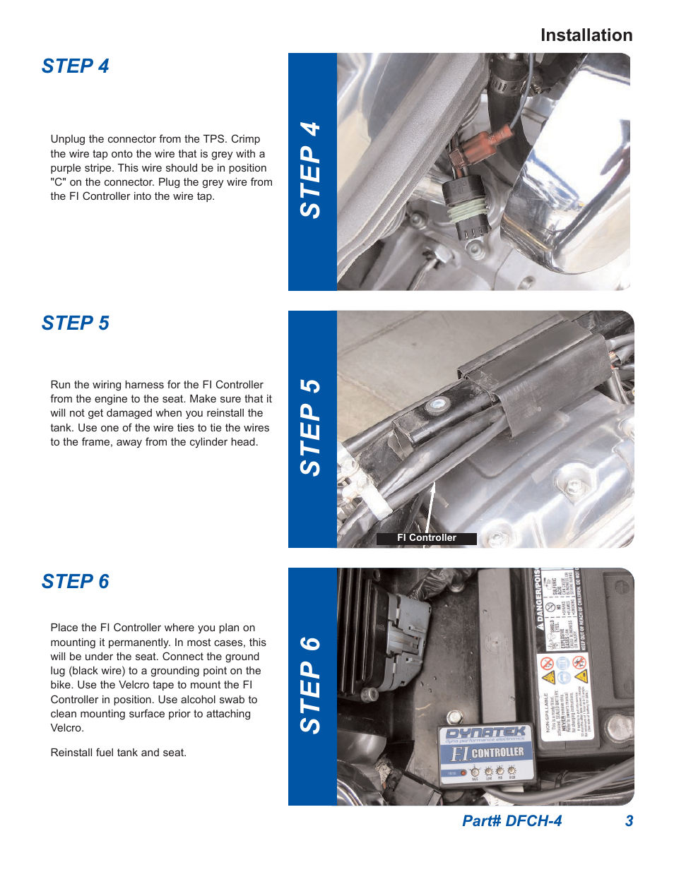 Step 4 step 6 step 5 | Dynatek 2001-2005 Harley-Davidson Softail User Manual | Page 3 / 4