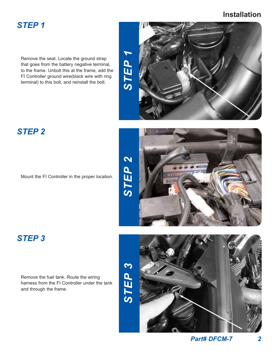 Step 1, Step 3 step 2 | Dynatek 2002-2005 Yamaha Road Star Warrior User Manual | Page 2 / 5