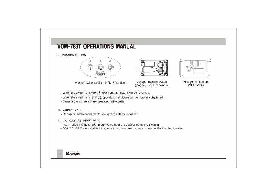 Vom-783t operations manual | ASA Electronics VOYAGER VOM-783T User Manual | Page 7 / 16