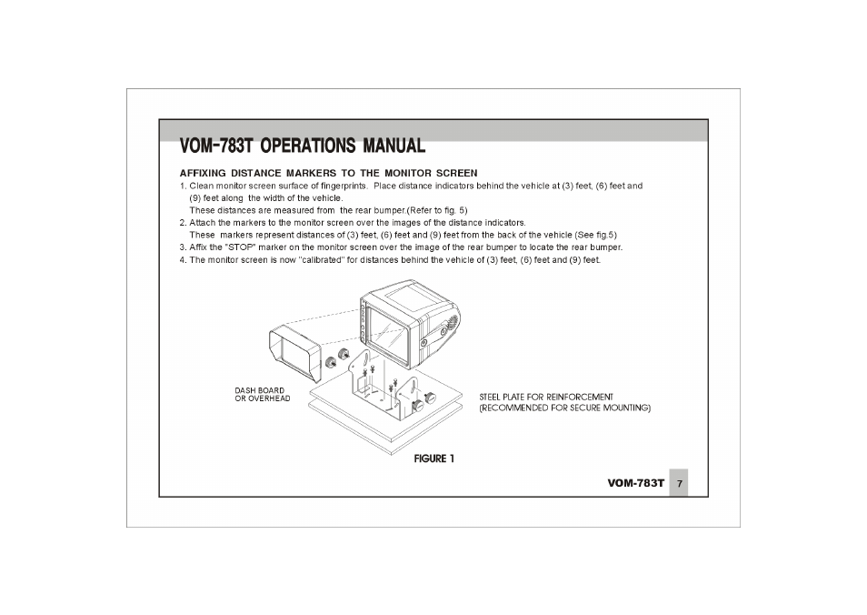 Vom-783t operations manual | ASA Electronics VOYAGER VOM-783T User Manual | Page 8 / 16