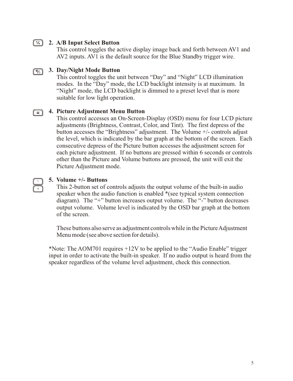 ASA Electronics Voyager AOM701 User Manual | Page 5 / 12