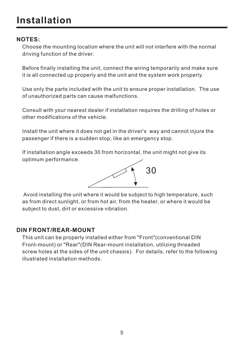 Installation | EXONIC EXD 4500T User Manual | Page 5 / 36