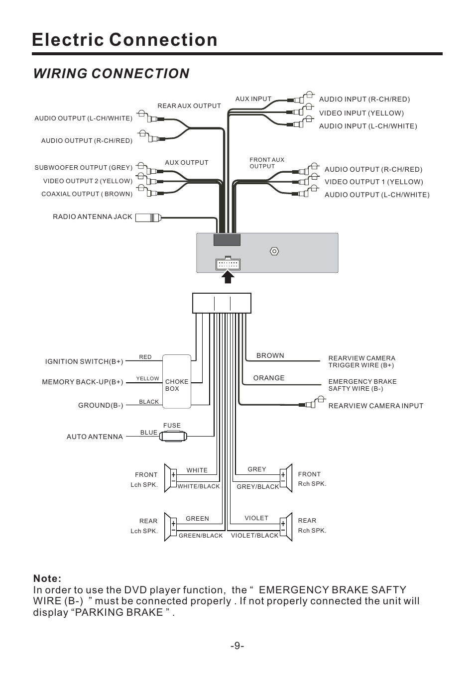 Electric connection, Wiring connection | EXONIC EXD 6505 User Manual | Page 9 / 38