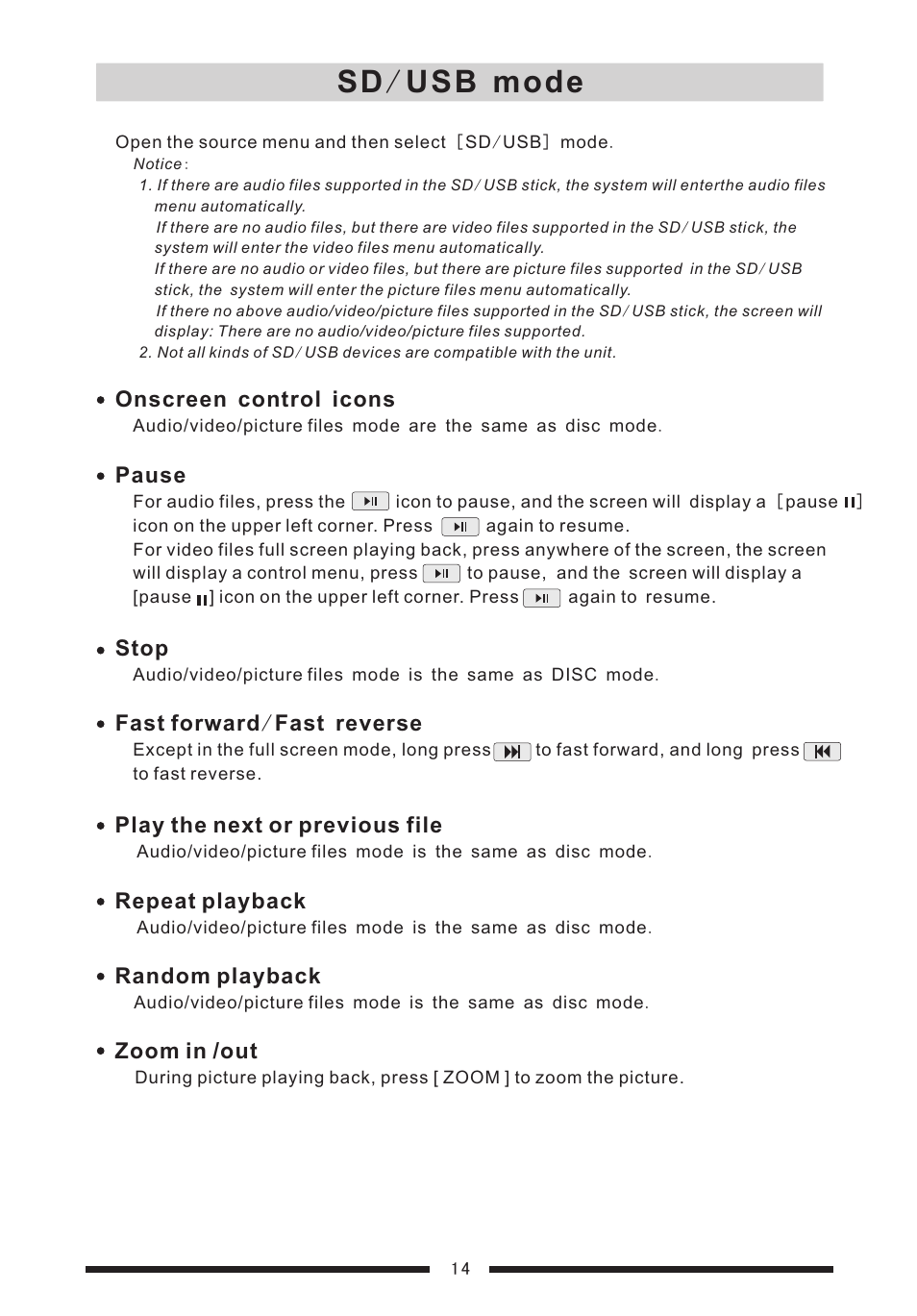 Sd / usb mode | EXONIC EXD 7088 User Manual | Page 18 / 38