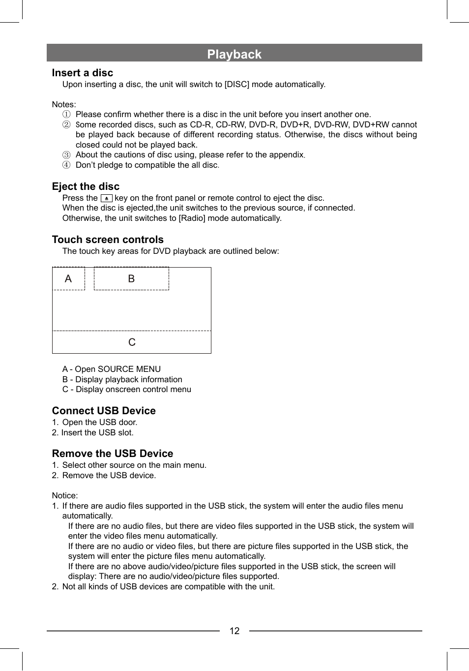 Playback | EXONIC EXD 7088GPS1 User Manual | Page 11 / 32
