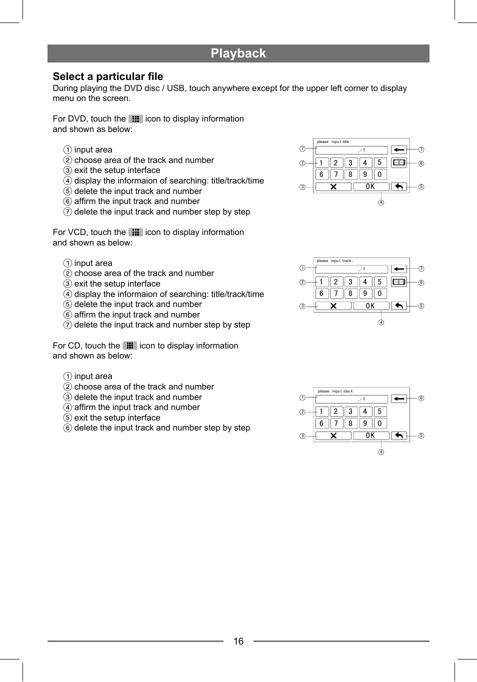 Playback, Select a particular file | EXONIC EXD 7088GPS1 User Manual | Page 15 / 32