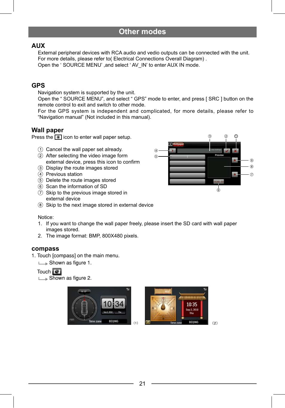 Other modes | EXONIC EXD 7088GPS1 User Manual | Page 20 / 32