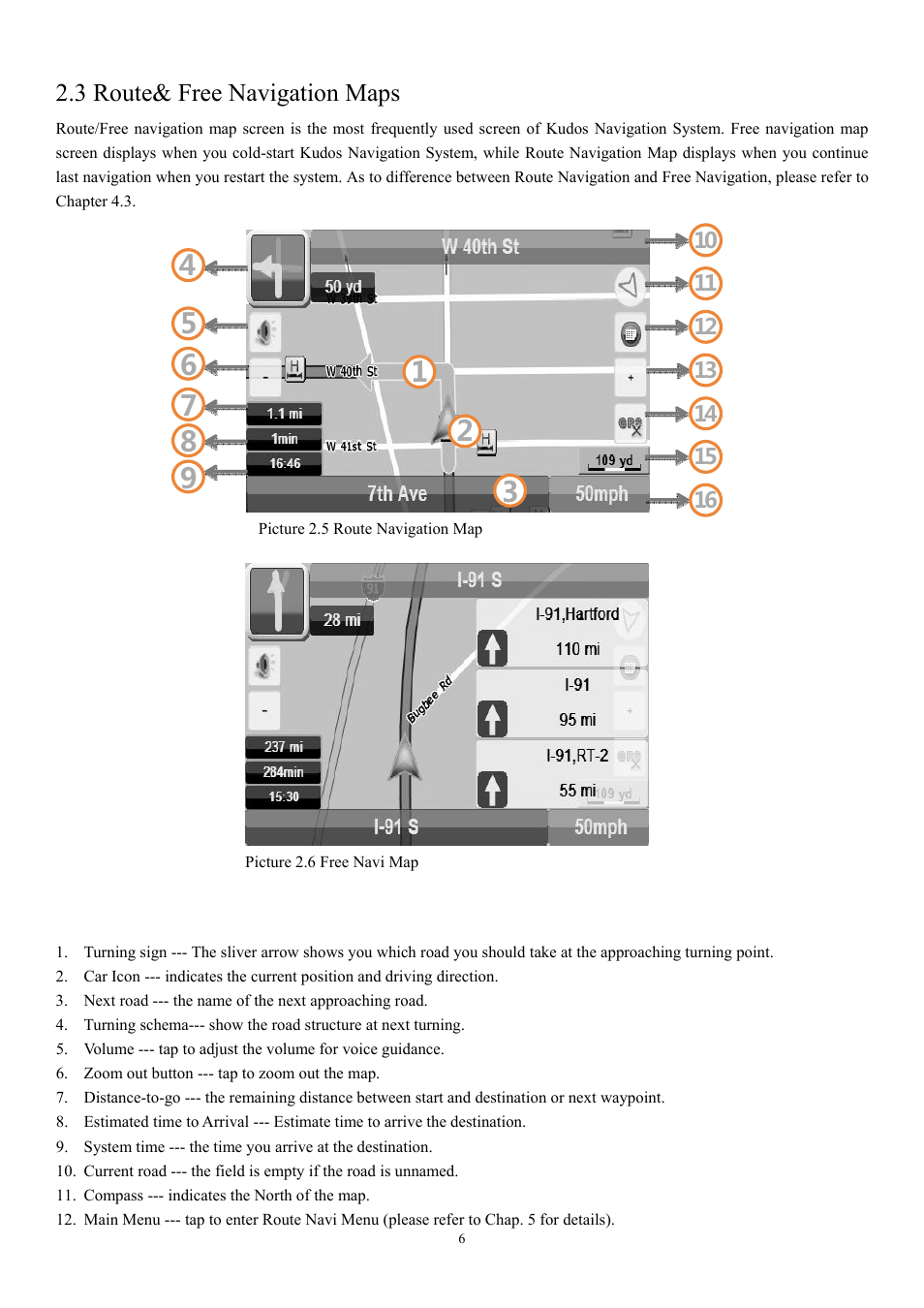 3 route& free navigation maps | EXONIC EXD 7088GPS2 User Manual | Page 10 / 48