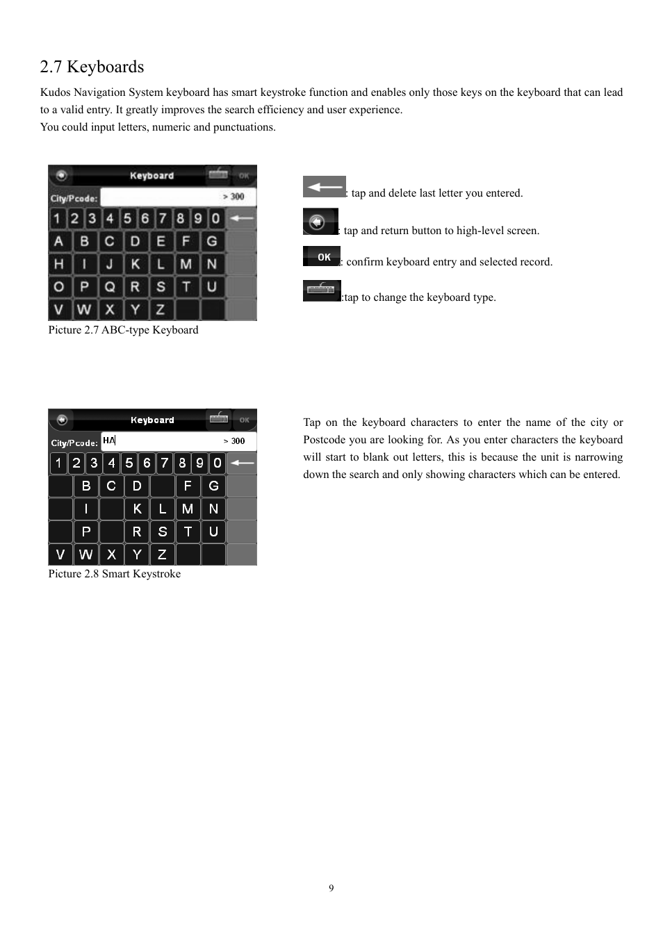 7 keyboards | EXONIC EXD 7088GPS2 User Manual | Page 13 / 48