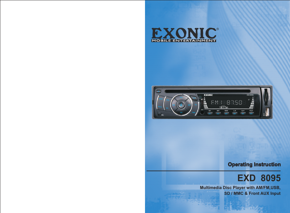 EXONIC EXD 8095 User Manual | 12 pages