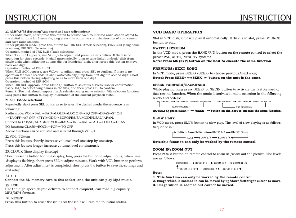 Instruction | EXONIC EXD 8095 User Manual | Page 8 / 12