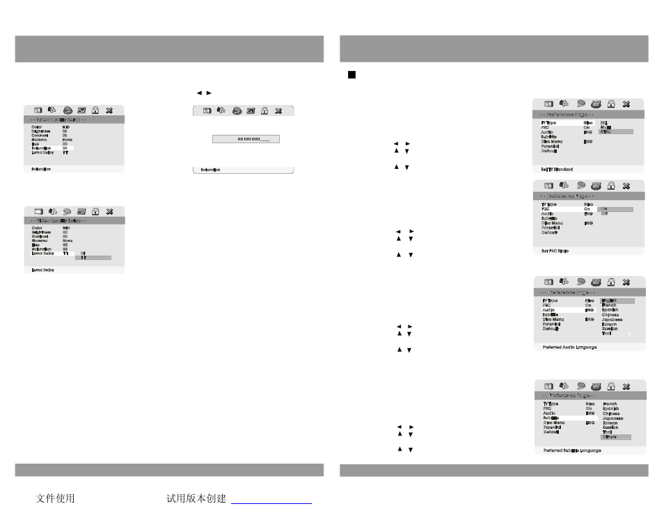 Dvd setup, Dvd setup preference | EXONIC EXM 920HP User Manual | Page 20 / 20