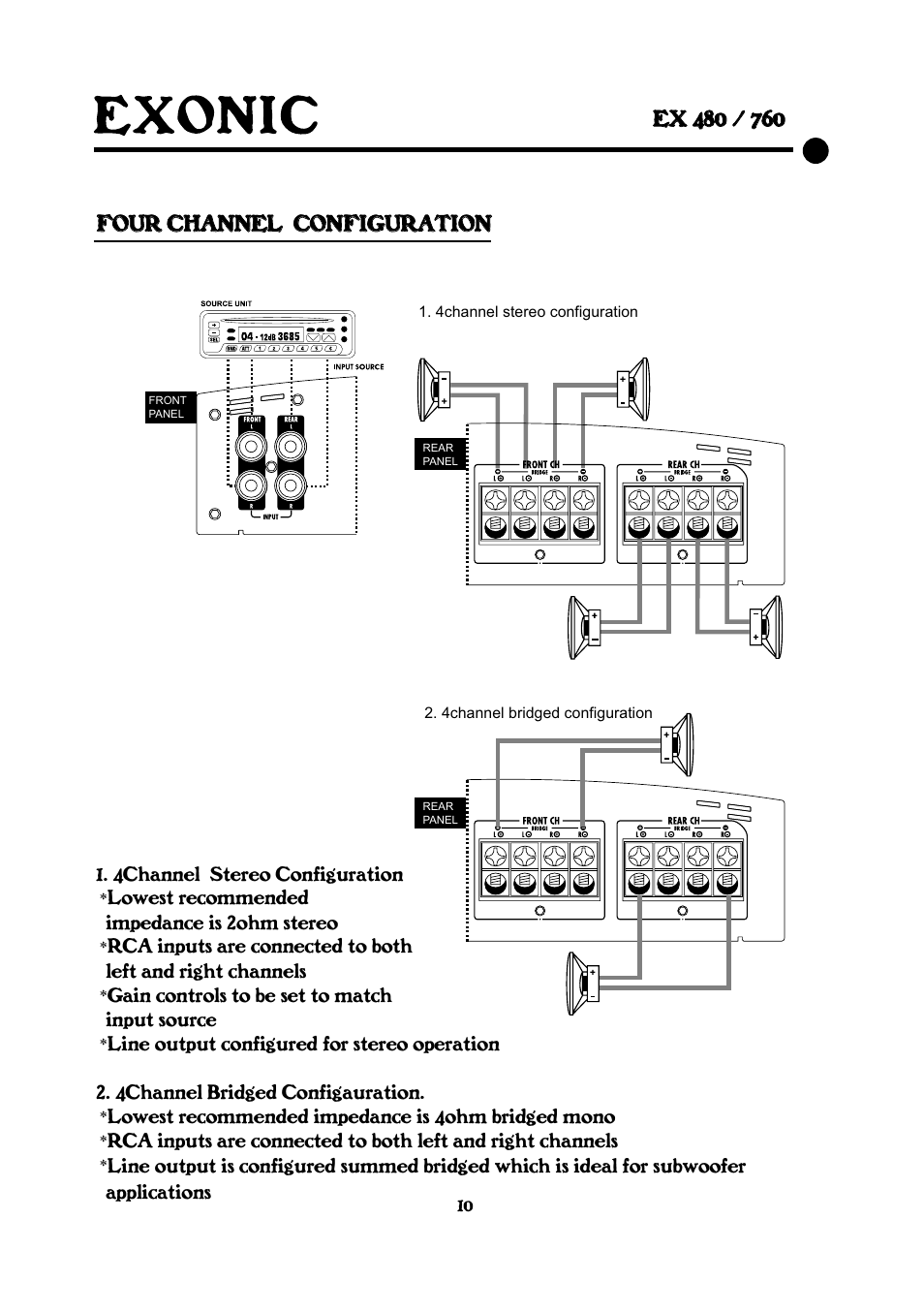 EXONIC EX 2&4CH User Manual | Page 10 / 16