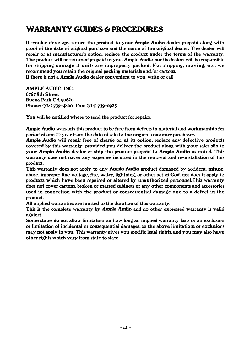 EXONIC EX 2&4CH User Manual | Page 14 / 16