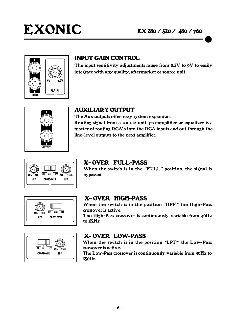 EXONIC EX 2&4CH User Manual | Page 6 / 16