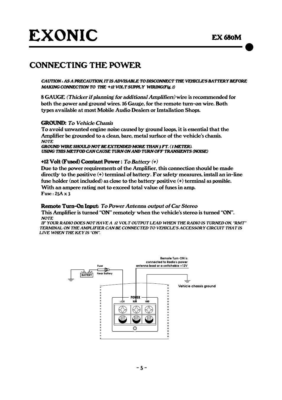 Connecting the power | EXONIC EX 680M User Manual | Page 5 / 12