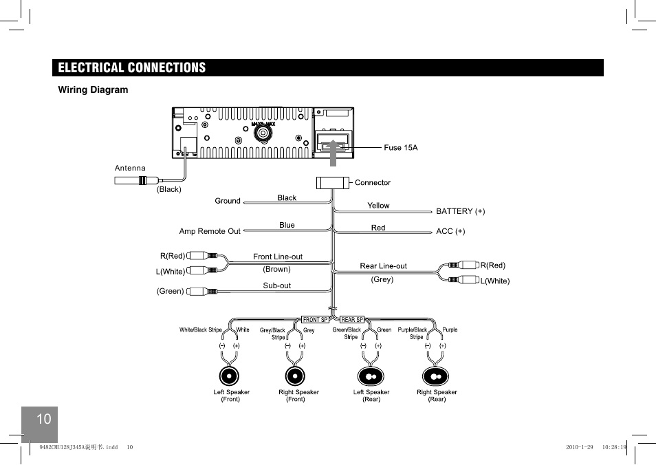Electrical connections | EXONIC 250 User Manual | Page 11 / 15
