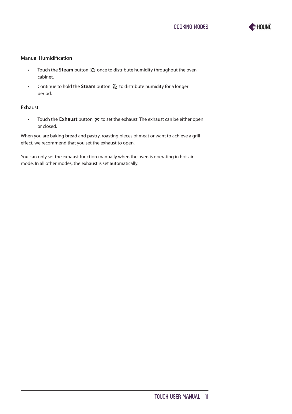 HOUNO KPE, CPE, BPE & CPE-gas ovens User Manual | Page 11 / 40